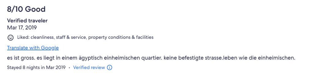 Captura de Expedia — Verified traveler (Expedia)